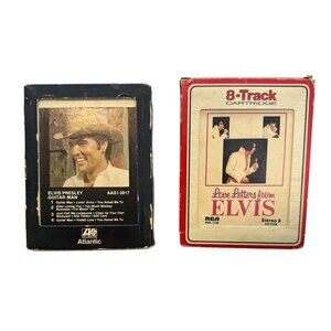 Elvis Presley Vintage 8 Track Tapes Lot Of 2 Love Letters From Elvis Guitar Man